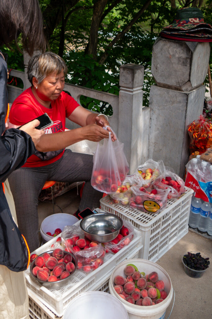 Fliegende Händler verkaufen frisches Obst