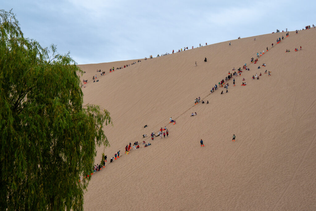 Touristen am Berg